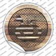 Snake on Wood Novelty Circle Sticker Decal Small