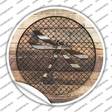 Dragonfly on Wood Novelty Circle Sticker Decal Small