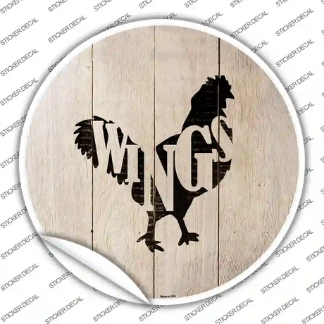 Chickens Make Wings Novelty Circle Sticker Decal Small