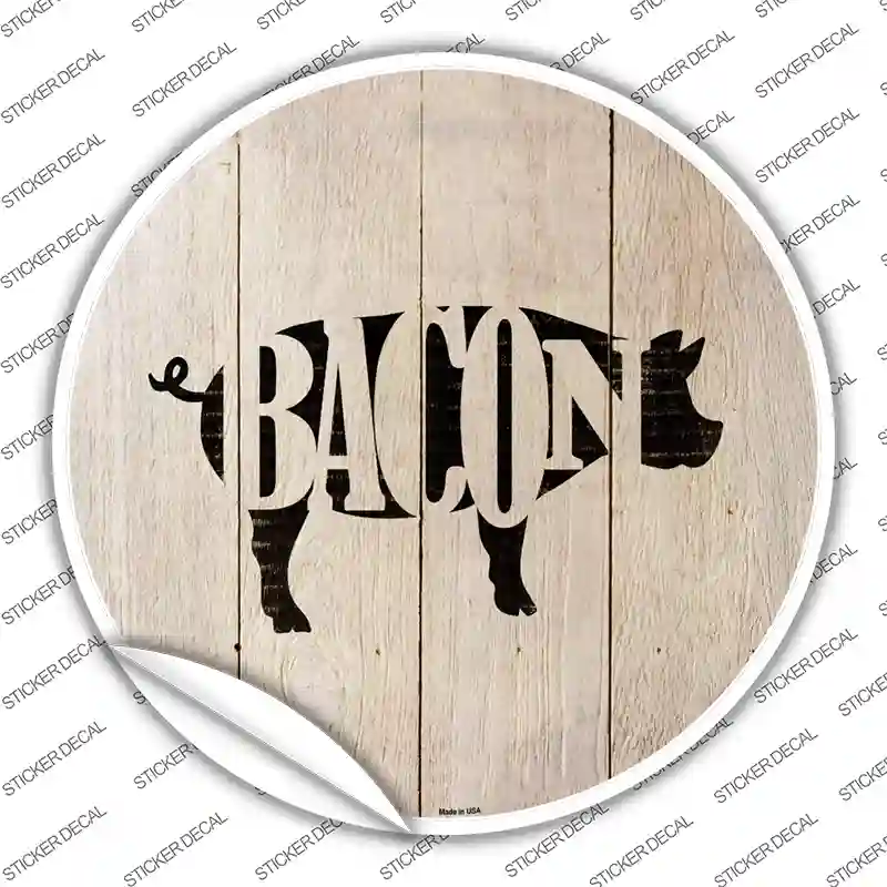 Pigs Make Bacon Novelty Circle Sticker Decal