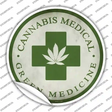 Cannabis Medicine Novelty Circle Sticker Decal Small