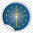 Indiana State Flag Novelty Circle Sticker Decal Small