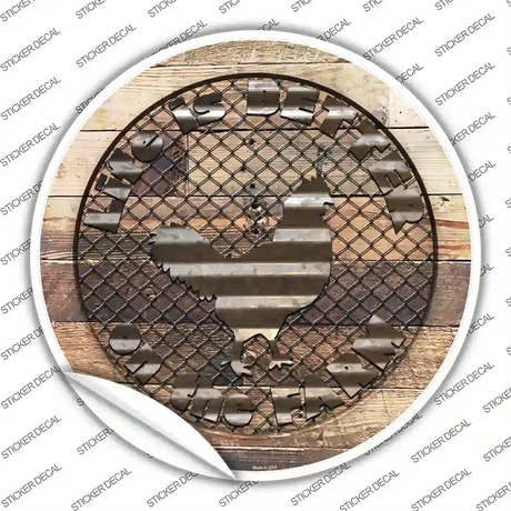Better On The Farm Chicken Novelty Circle Sticker Decal