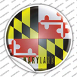 Maryland State Flag Novelty Circle Sticker Decal Small