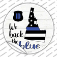 Idaho Back The Blue Novelty Circle Sticker Decal Small