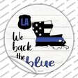 Louisiana Back The Blue Novelty Circle Sticker Decal Small