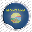 Montana State Flag Novelty Circle Sticker Decal Small