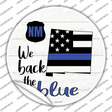 New Mexico Back The Blue Novelty Circle Sticker Decal Small