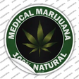 Medical Marijuana Novelty Circle Sticker Decal Small