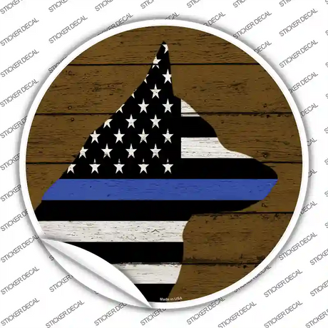 K9 Blue Line Novelty Circle Sticker Decal Small