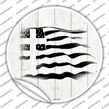 Christian Flag Novelty Circle Sticker Decal