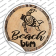 Beach Bum Seaturtle Novelty Circle Sticker Decal Small