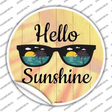 Hello Sunshine Novelty Circle Sticker Decal Small