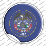 Utah State Flag Novelty Circle Sticker Decal Small