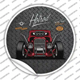 Ride the Classic Red Hotrod Novelty Circle Sticker Decal