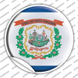 West Virginia State Flag Novelty Circle Sticker Decal Small