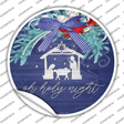 Oh Holy Night Manger Novelty Circle Sticker Decal Small