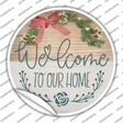 Our Home Wreath Novelty Circle Sticker Decal Small