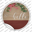 Heart Hello Novelty Circle Sticker Decal Small