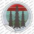 Three Trees Novelty Circle Sticker Decal Small