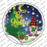 Be Jolly Gnome Novelty Circle Sticker Decal Small