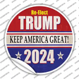 ReElect Trump 2024 Novelty Circle Sticker Decal Small