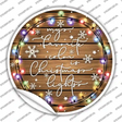 Christmas Lights Novelty Circle Sticker Decal Small