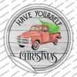 Merry Little Christmas Novelty Circle Sticker Decal Small