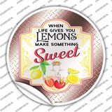 Make Something Sweet Burgundy Novelty Circle Sticker Decal