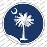 South Carolina Flag Novelty Circle Sticker Decal Small