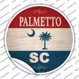 Palmetto SC Flag Novelty Circle Sticker Decal Small