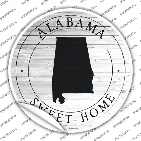 Alabama Sweet Home Novelty Circle Sticker Decal Small