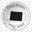 Colorado Mile High Novelty Circle Sticker Decal Small