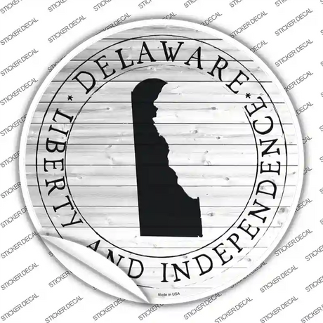 Delaware Liberty and Independence Novelty Circle Sticker Decal Small