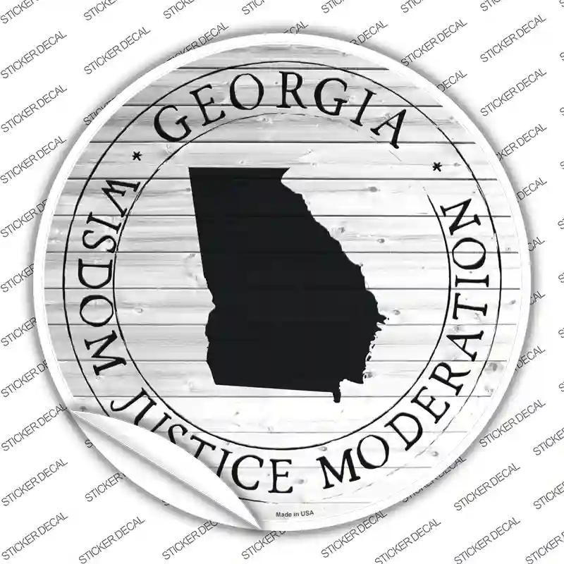 Georgia Wisdom Justice Moderation Novelty Circle Sticker Decal Small