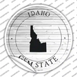 Idaho Gem State Novelty Circle Sticker Decal Small