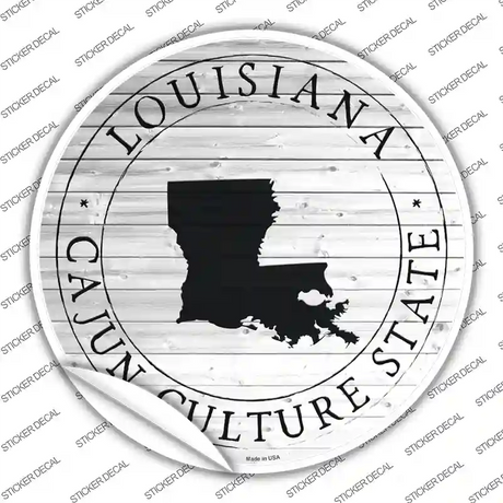 Louisiana Cajun Culture State Novelty Circle Sticker Decal Small