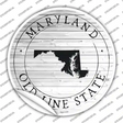 Maryland Old Line State Novelty Circle Sticker Decal Small