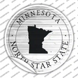 Minnesota North Star State Novelty Circle Sticker Decal Small