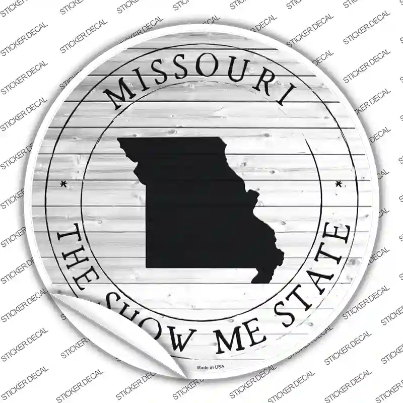 Missouri Show Me State Novelty Circle Sticker Decal