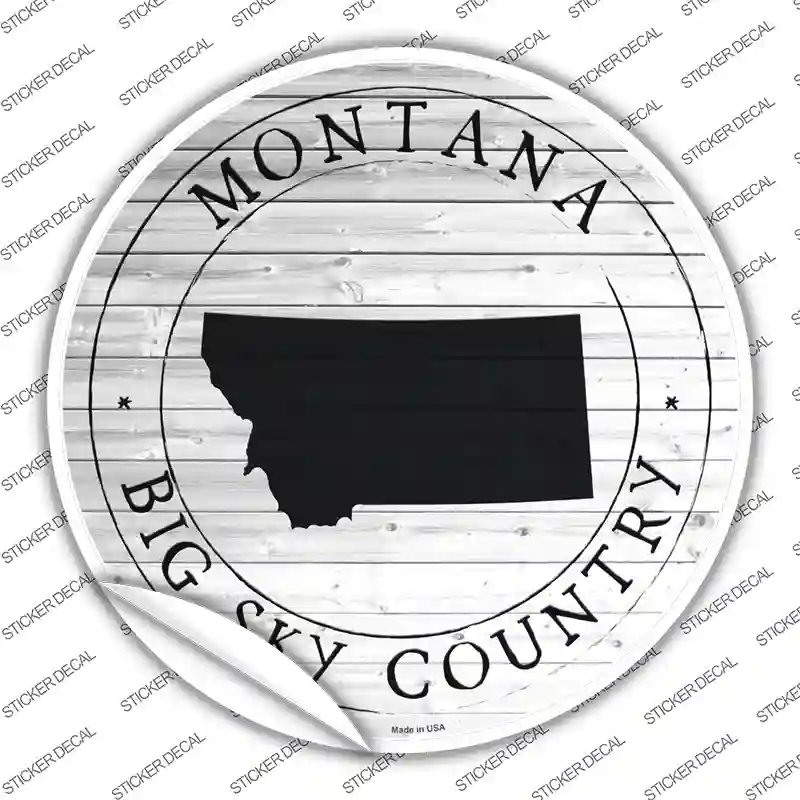 Montana Big Sky Country Novelty Circle Sticker Decal Small