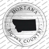 Montana Big Sky Country Novelty Circle Sticker Decal Small