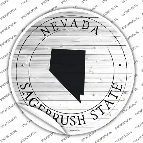 Nevada Sagebrush State Novelty Circle Sticker Decal Small