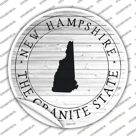 New Hampshire Granite State Novelty Circle Sticker Decal Small