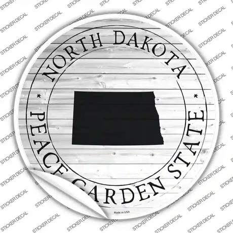 North Dakota Peace Garden State Novelty Circle Sticker Decal Small