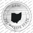 Ohio Buckeye State Novelty Circle Sticker Decal Small