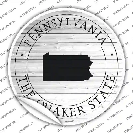 Pennsylvania Quaker State Novelty Circle Sticker Decal Small