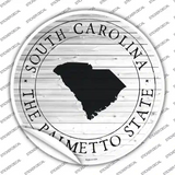 South Carolina Palmetto State Novelty Circle Sticker Decal Small