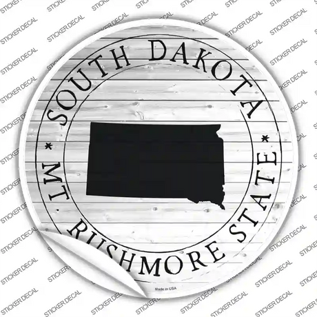 South Dakota Mt Rushmore State Novelty Circle Sticker Decal Small