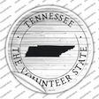 Tennessee Volunteer State Wholesasle Novelty Circle Sticker Decal Small